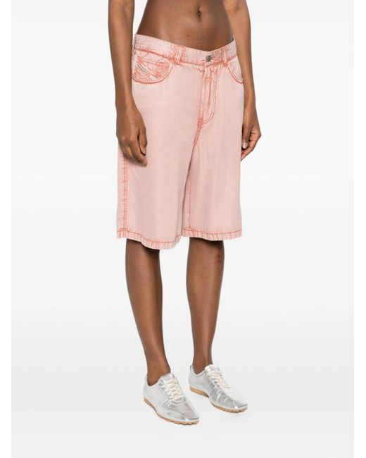 DIESEL Pink Viscose Shorts