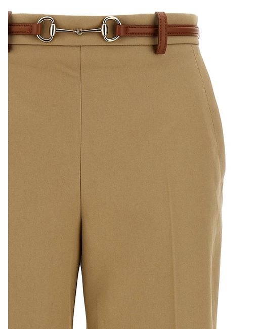 Gucci Natural Horsebit Pants