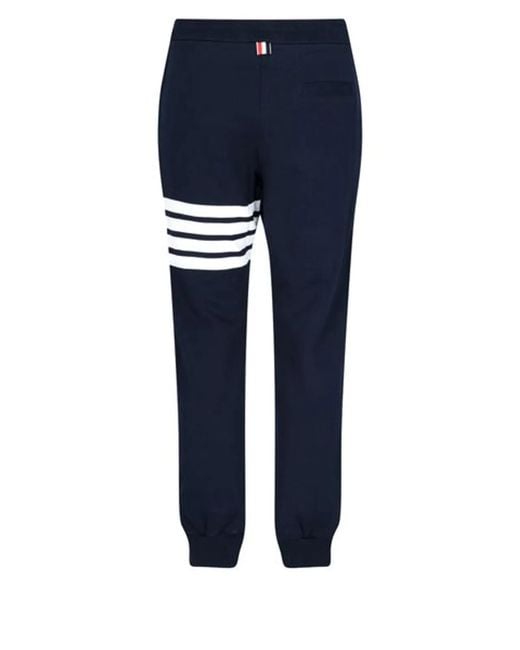 Thom Browne Blue Track-Pants With Decorative Stripes for men