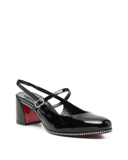 Christian Louboutin Black Jamistrass Patent Leather Pumps