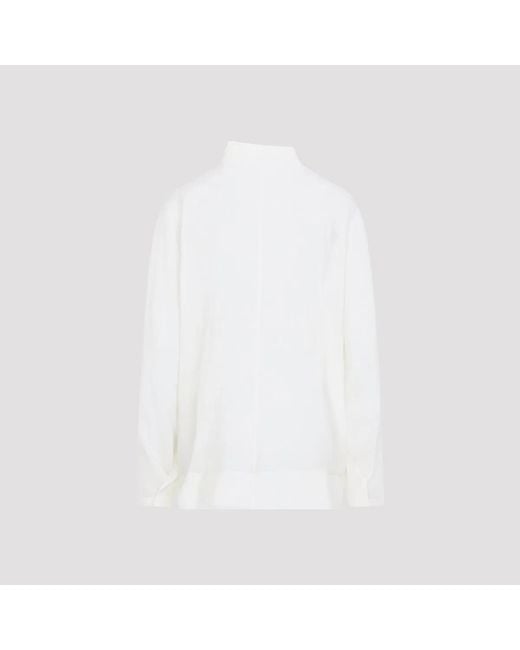 Carven White Asymmetrical Collar Shirt