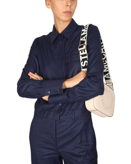 Stella McCartney Blue Wool Jumpsuit