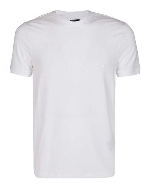 Giorgio Armani White Slim Fit T Shirt for men