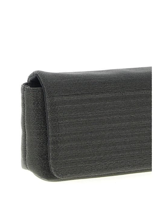 Brunello Cucinelli Gray 'Precious' Clutch