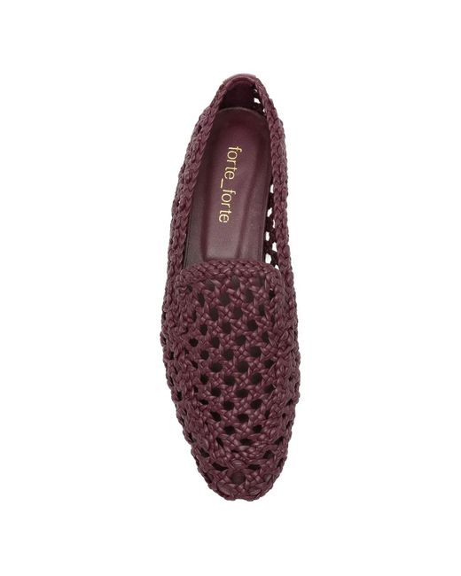 Forte_forte Purple Hand-Braided Loafer