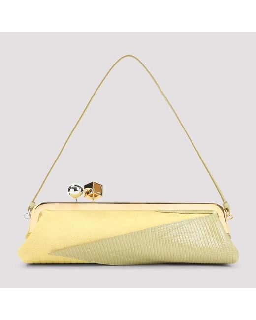 Jacquemus Metallic Salon Mais Calf Leather Handbag