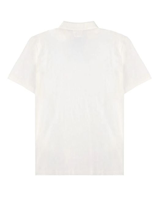 C P Company White Polo With Logo for men