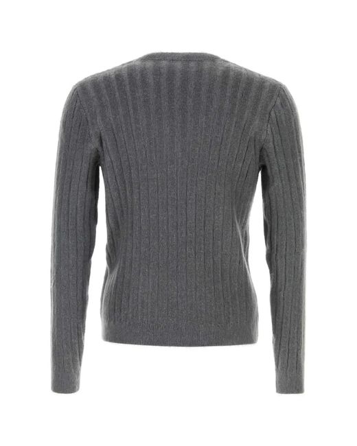 Fendi Gray Dark Stretch Mohair Blend Sweater for men