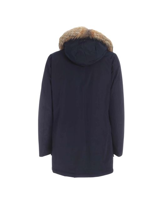 Woolrich Blue Arctic Detachable Fur Parka for men