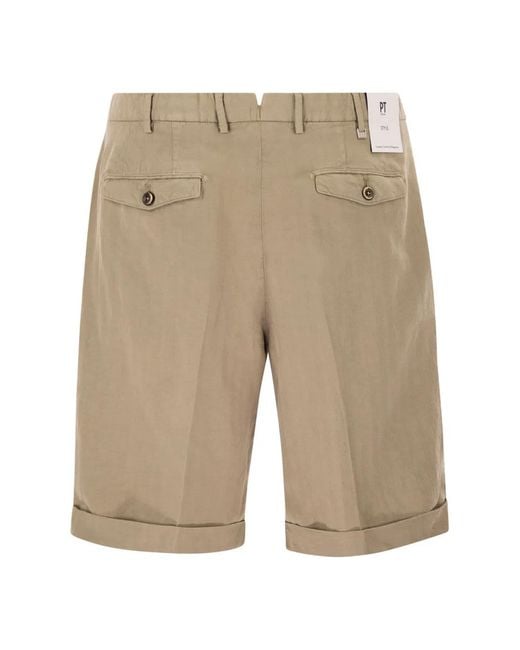 PT Torino Natural Tailored Bermuda Shorts for men