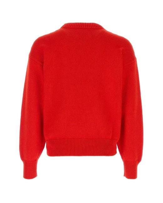 Jil Sander Red Ls Cn Jumper for men