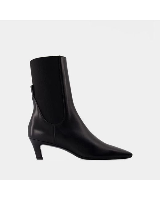 Totême Black The Mid Heel Boots