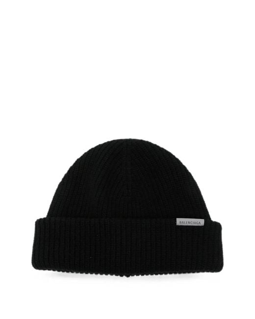 Balenciaga Black Wool Beani for men