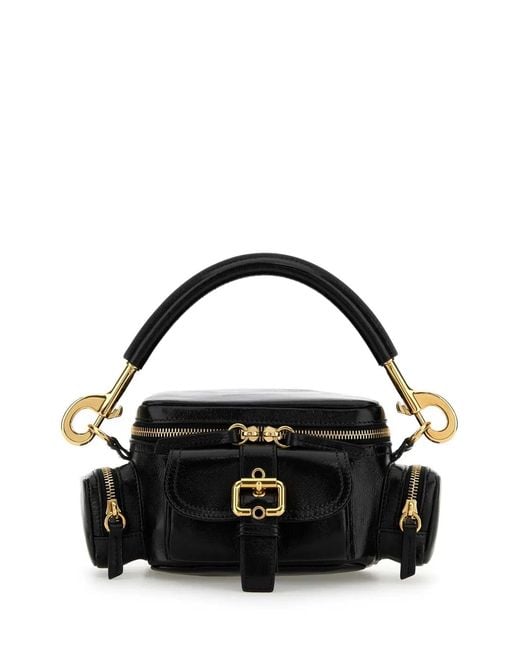 Chloé Black Leather Small Camera Bag Handbag