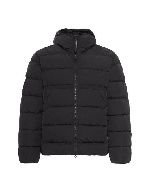 C P Company Black C.P.Company Chrome R Goggle Down Jacket for men