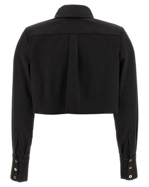 Elisabetta Franchi Black Cropped Shirt