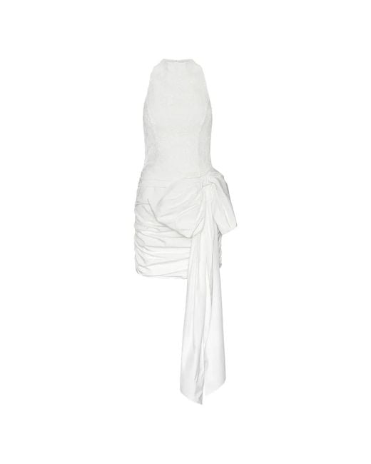 ROTATE BIRGER CHRISTENSEN White Lace Mini Bow Dress