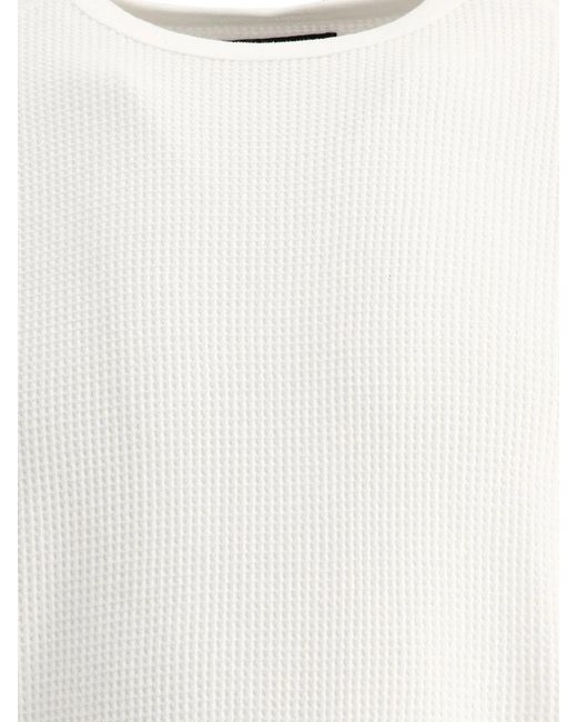 Beams Plus White "Crew Thermal 30" Crew-Neck T-Shirt for men