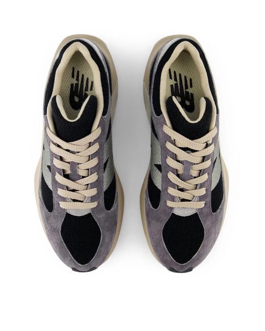 New Balance Black Wrpd Runner 'Magnet' Sneakers for men