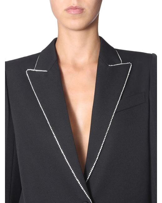 Givenchy Black Wool Blazer With Strass