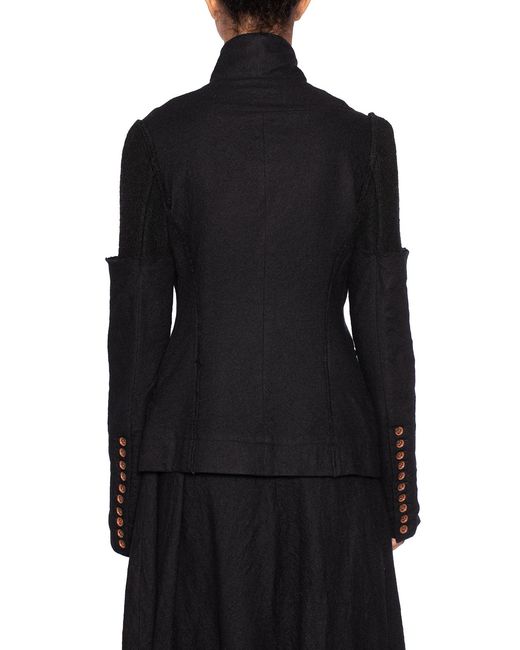 Marc Le Bihan Black Wool Single-Breasted Jacket