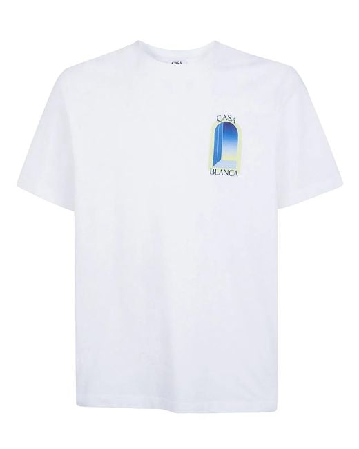 Casablanca White Graphic-Print T-Shirt for men