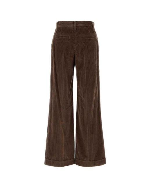 Brunello Cucinelli Brown Pants Corduroy