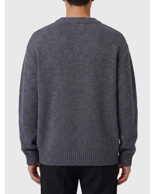 Lisa Yang Gray Kristian Crewneck Sweater for men