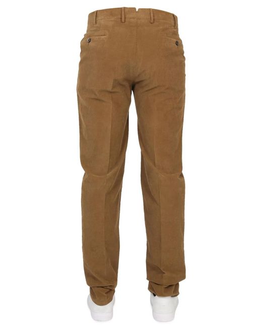 PT Torino Brown Slim Fit Pants for men