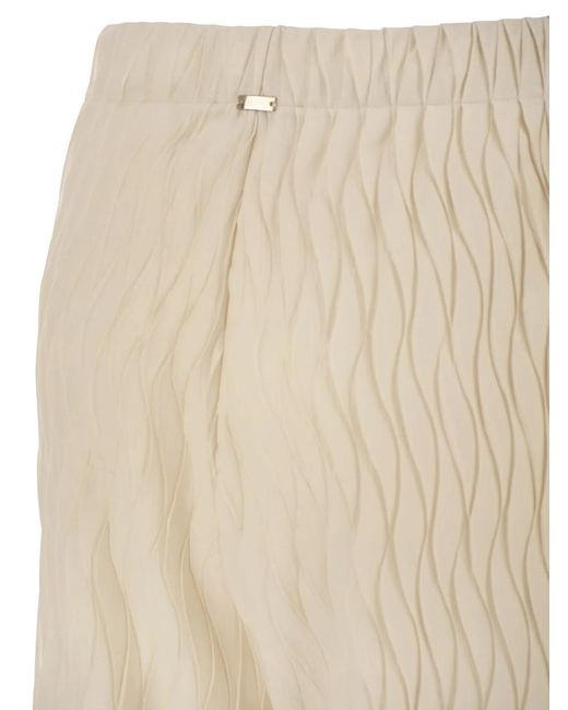 Herno Natural Trousers With Crumpled Effect