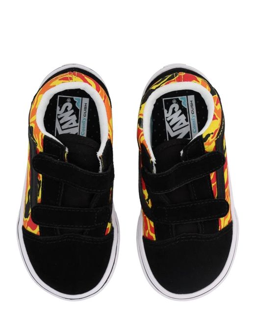 Vans Black Td Comfycush Old Skool V (Flame Camo) Blk/True Wht