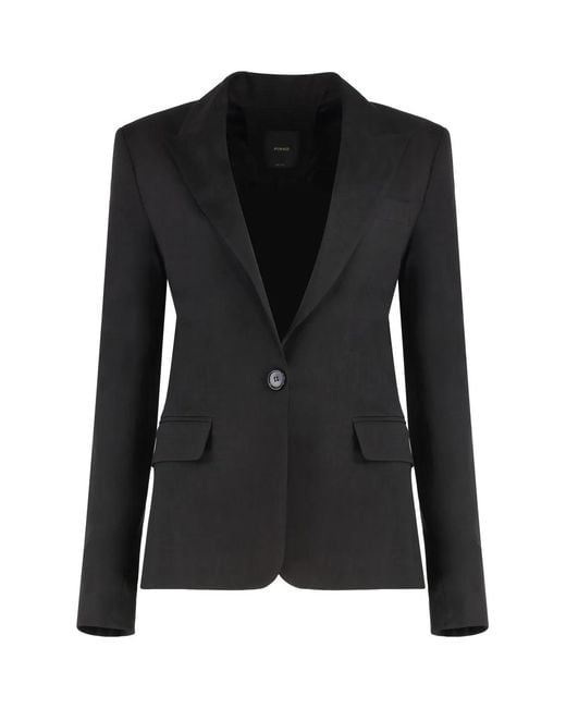 Pinko Black Linen Blazer