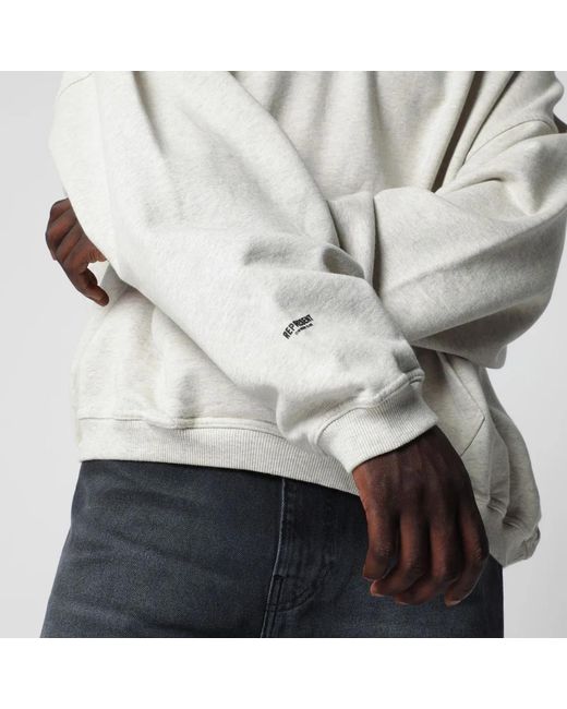 Represent White Cream Micro Owners Club Cotton Hoodie for men