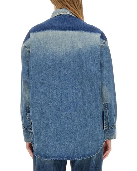 Victoria Beckham Blue Denim Shirt