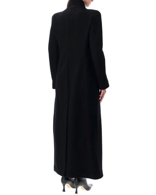 Tom Ford Black Long Wool Coat Blac