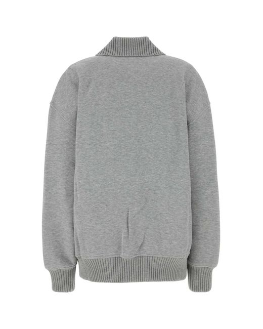 Gucci Gray Cotton Blend Bomber Jacket