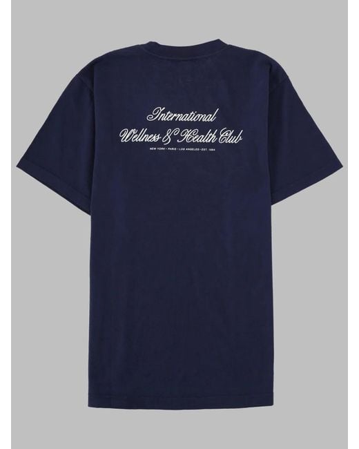 Sporty & Rich Blue Sporty 100% Cotton T-Shirt