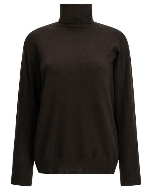 Brunello Cucinelli Black Cashmere Turtleneck Sweater