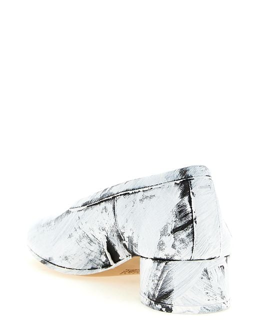 Maison Margiela White 'Tabi' Heeled Ballet Flats