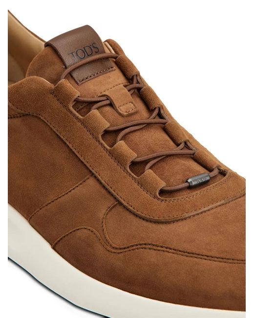 Tod's Brown Dot Leather Sneakers for men
