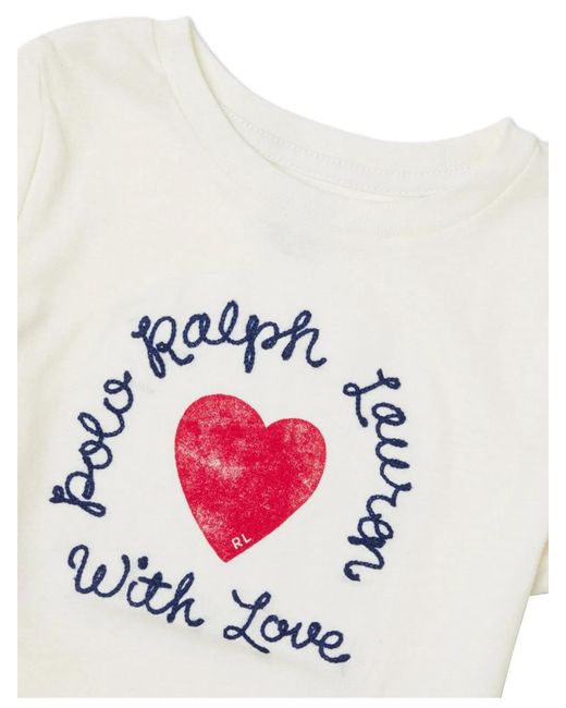 Polo Ralph Lauren White "Heart" Logo T-Shirt