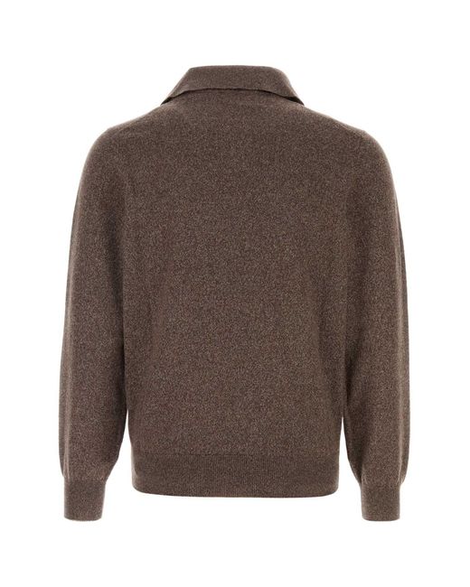 Brunello Cucinelli Brown Cashmere Sweater for men