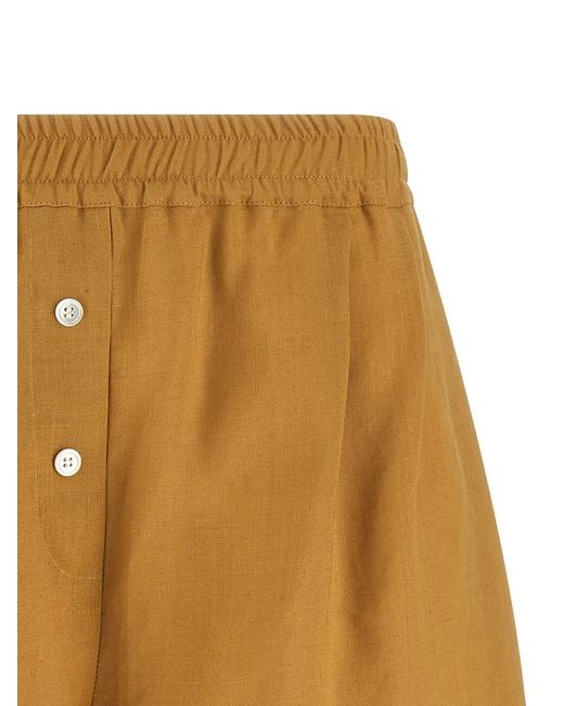 Marni Yellow Linen Shorts