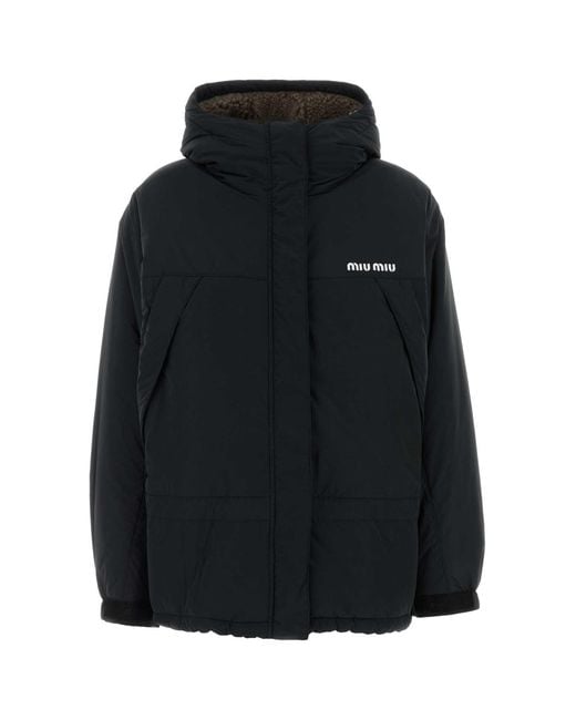 Miu Miu Black Polyester Blend Down Jacket