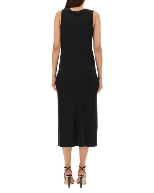 Sportmax Black Silk Dress
