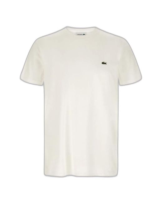 Lacoste White Pima Cotton T-Shirt for men