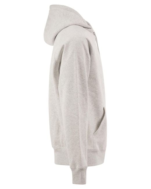 Carhartt Gray Hoodie With Embroidered Logo