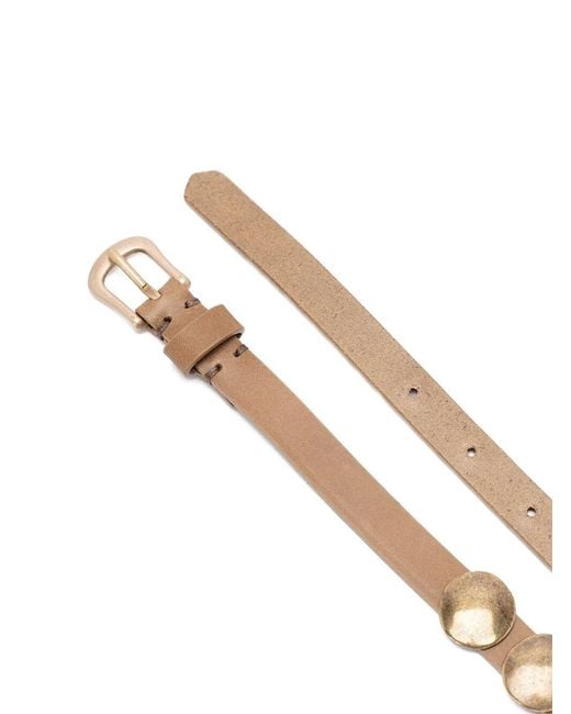 Golden Goose Deluxe Brand Multicolor Belt Trinidad Thin Washed Leather Flesh Side With Studs