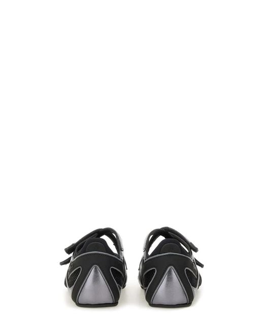 The Attico Black Ballerina Flat Floor 1