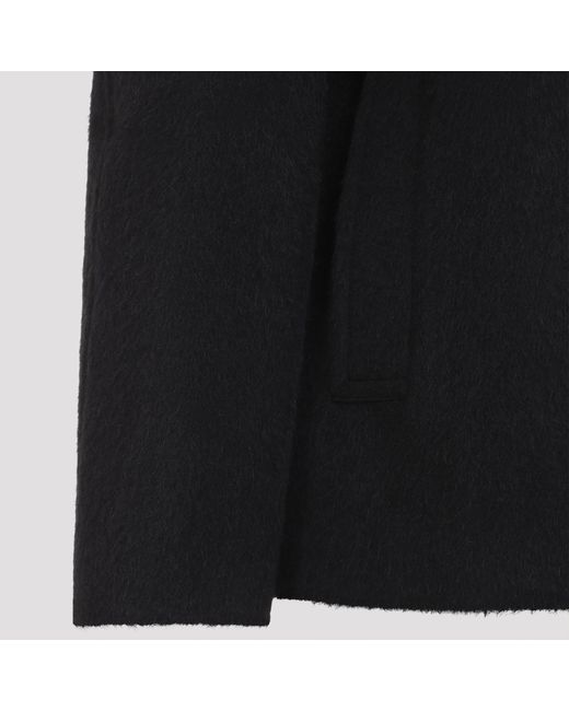 Studio Nicholson Black Etna Zip Through Hooded Jacket